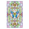 Butterfly European Style Decorative Privacy Window Film Stained Static Window Decal No Glue Church Window Films,15x47 inch