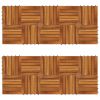 Decking Tiles Vertical Pattern 11.8"x11.8" Acacia Set of 20