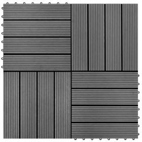 WPC Tiles 11.8"x11.8" 11 pcs 11 ft¬≤ Gray