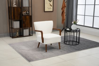 COOLMORE Wood Frame Armchair, Modern Accent Chair Lounge Chair for Living Room