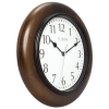 La Crosse Clock 10 In Brown Linwood Classic Analog Quartz Wood Wall Clock, 404-2625