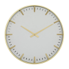 CosmoLiving by Cosmopolitan 20" Gold Glass Wall Clock with Gold Accents