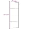 Sliding Door Aluminum and ESG Glass 29.9"x80.7" Black