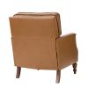 Gerald Vegan Leather Armchair-CAMEL