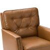 Gerald Vegan Leather Armchair-CAMEL