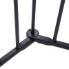 Fireplace fence - black 5-piece set