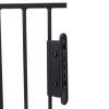 Fireplace fence - black 5-piece set