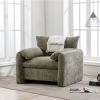 Modern Style Chenille Oversized Armchair Accent Chair Single Sofa Lounge Chair 38.6'' W for Living Room, Bedroom, Matcha Green