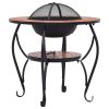 Mosaic Fire Pit Table Terracotta 26.8" Ceramic