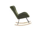 Rocking Chair Nursery, Solid Wood Legs Reading Chair with Teddy Fabric Upholstered , Nap Armchair for Living Rooms, Bedrooms, Offices, Best Gift,Green