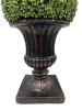 32" Ball Topiary in Brown Pedestal Pot, Artificial Faux Plant for indoor and outdoor