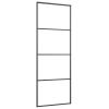 Sliding Door Aluminum and ESG Glass 29.9"x80.7" Black