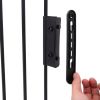 Fireplace fence - black 5-piece set