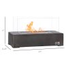 Tabletop Fireplace, 13" Concrete Alcohol Fireplace with Stainless Steel Lid for Indoor and Outdoor, 0.04 Gal Max 195 Sq. Ft., Dark Grey