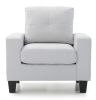 Glory Furniture Newbury G460A-C Newbury Club Chair , WHITE