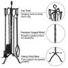 5 Pieces Fireplace Tools Accessories and Hearth Decoration