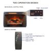 60 Inch Electric Fireplace Entertainment Center With Door Sensor-Jasmine white color