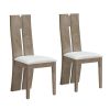 Dining Chair Set of 2 MDF, sponge .PU Leather Upholstered Cushion Seat Wooden Back Side Chairs Wood Armless Dining Chairs with High Back.