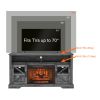 60 Inch Electric Fireplace Entertainment Center With Door Sensor-Dark Rustic Oak