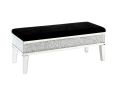 ACME Noralie BENCH W/STORAGE Mirrored & Faux Diamonds AC00535