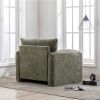 Modern Style Chenille Oversized Armchair Accent Chair Single Sofa Lounge Chair 38.6'' W for Living Room, Bedroom, Matcha Green