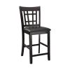 Traditional Design Dark Cherry Finish Counter Height Dining Set 5pc Table w Extension Leaf and 4 Counter Height Chairs