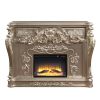 ACME Sorina FIREPLACE Silver & Gold Finish AC01619