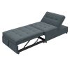 4-in-1 Sofa Bed, Chair Bed, Multi-Function Folding Ottoman Bed with Storage Pocket and USB Port for Small Room Apartment,Living Room,Bedroom,Hallway,