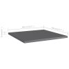 Bookshelf Boards 4 pcs High Gloss Gray 15.7"x15.7"x0.6" Engineered Wood