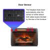 60 Inch Electric Fireplace Entertainment Center With Door Sensor-Jasmine white color