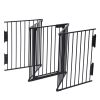 Fireplace fence - black 5-piece set