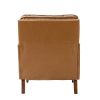 Gerald Vegan Leather Armchair-CAMEL