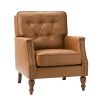 Gerald Vegan Leather Armchair-CAMEL