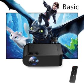 Home Office HD Mobile Wifi Wireless Projector (Option: Black-Basics-US)