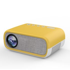 Smart Mini Portable LED Projector Multimedia Home Beamer (Option: Yellow-UK)