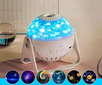 Galaxy Projector Starry Sky Projection Bedroom Bedside Decoration Night Light (Option: D-USB)