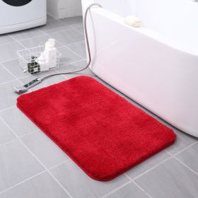 Thickened Plush Entrance Carpet Absorbent Non-slip Soft Kitchen Bathroom Bedroom Living Room Simple Floor Door Mat Home Decor (Color: Red, size: 60x90CM(3cm thick))