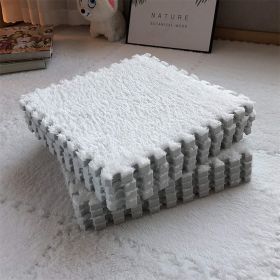 Living Room Carpet Tiles Interlocking Level Loop Square Carpet Tiles Area Rugs Play Mat (Color: Light Gray, size: 45pcs)