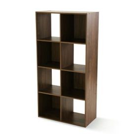 8-Cube Storage Organizer, Canyon Walnut (Color: Walnut)