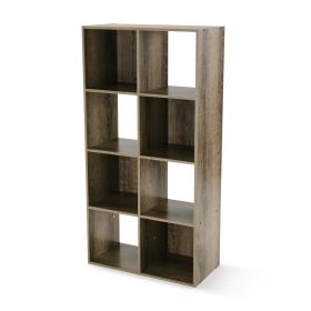 8-Cube Storage Organizer, Canyon Walnut (Color: Rustic Brown)