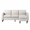 Best Choice Products Upholstered Sectional Sofa for Home, Apartment, Dorm, Bonus Room, Compact Spaces w/Chaise Lounge, 3-Seat, L-Shape Design, Reversi