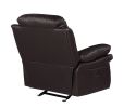 Global United Leather Air Upholstered Reclining Chair with Fiber Back