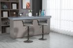 COOLMORE Swivel Bar Stools Set of 2 Adjustable Counter Height Chairs with Footrest for Kitchen, Dining Room 2PC/SET