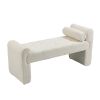 COOLMORE Modern Ottoman Bench, Bed stool made of loop gauze, End Bed Bench, Footrest for Bedroom, Living Room, End of Bed, Hallway