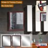 Wall Mount Mirror 11.8x15.7Inch Wood-Like Frame Rectangle Modern Hanging Mirror for Bathroom Bedroom Living Room