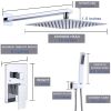 Shower System Shower Faucet Combo Set Wall Mounted with 10" Rainfall Shower Head and handheld shower faucet, Chrome Finish with Brass Valve Rough-In