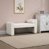 COOLMORE Modern Ottoman Bench, Bed stool made of loop gauze, End Bed Bench, Footrest for Bedroom, Living Room, End of Bed, Hallway