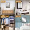 Wall Mount Mirror 11.8x15.7Inch Wood-Like Frame Rectangle Modern Hanging Mirror for Bathroom Bedroom Living Room